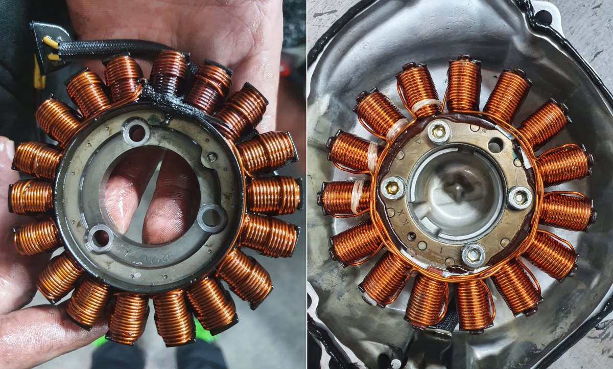comprobar estator de la moto