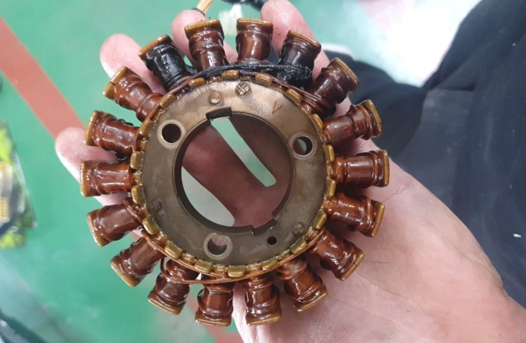 reparar estator de moto